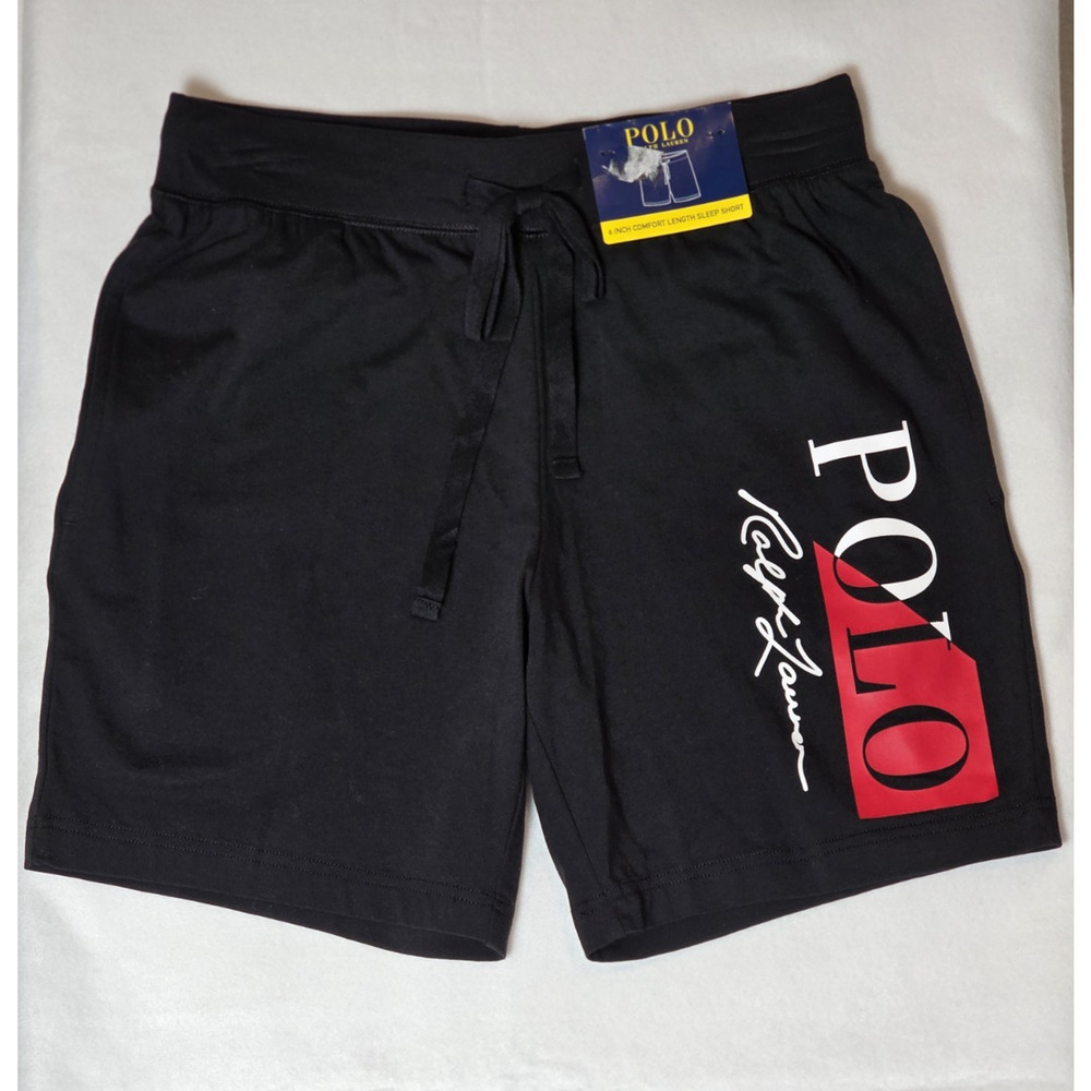 Polo Ralph Lauren Men's 6 Inch Comfort Length Sleep Shorts - Black - Size Small